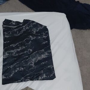 Athletic Works Black and Gray Camo Short Sleeve Tee